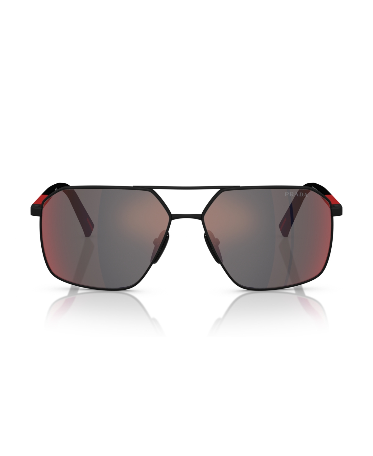 Prada Men's Sunglasses Ps A50s In Black Rubber
