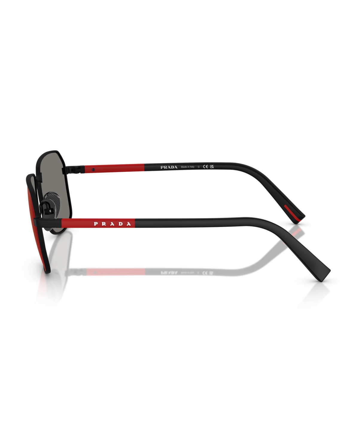 Prada Linea Rossa Man Sunglass Ps A51s In Rubber Black