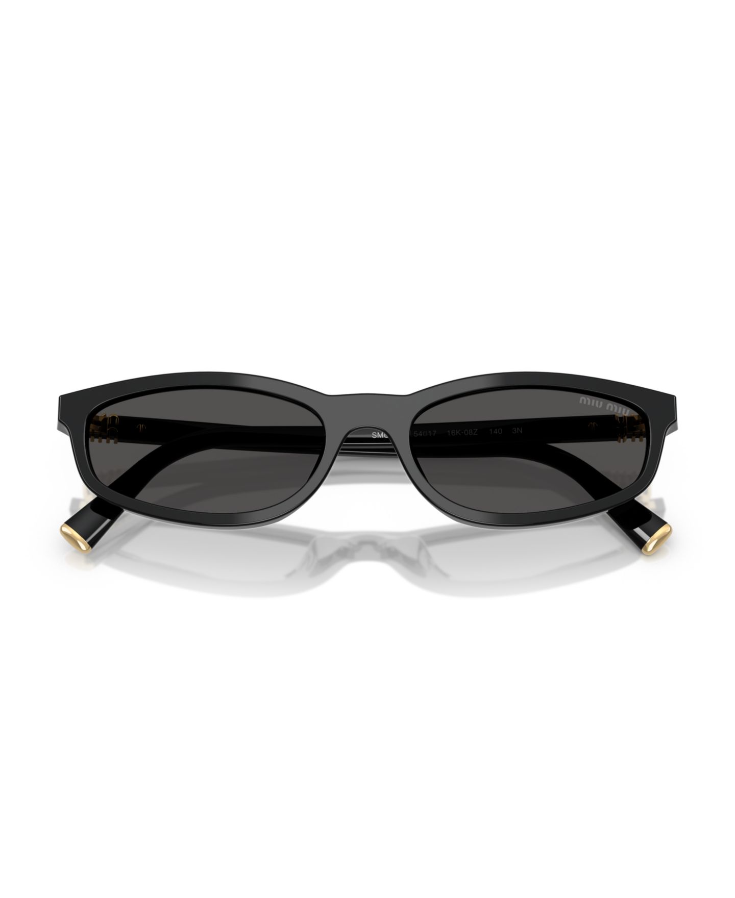 Женские солнцезащитные очки MIU MIU Sunglasses MU A06S, цвет: Чёрный — фото 5