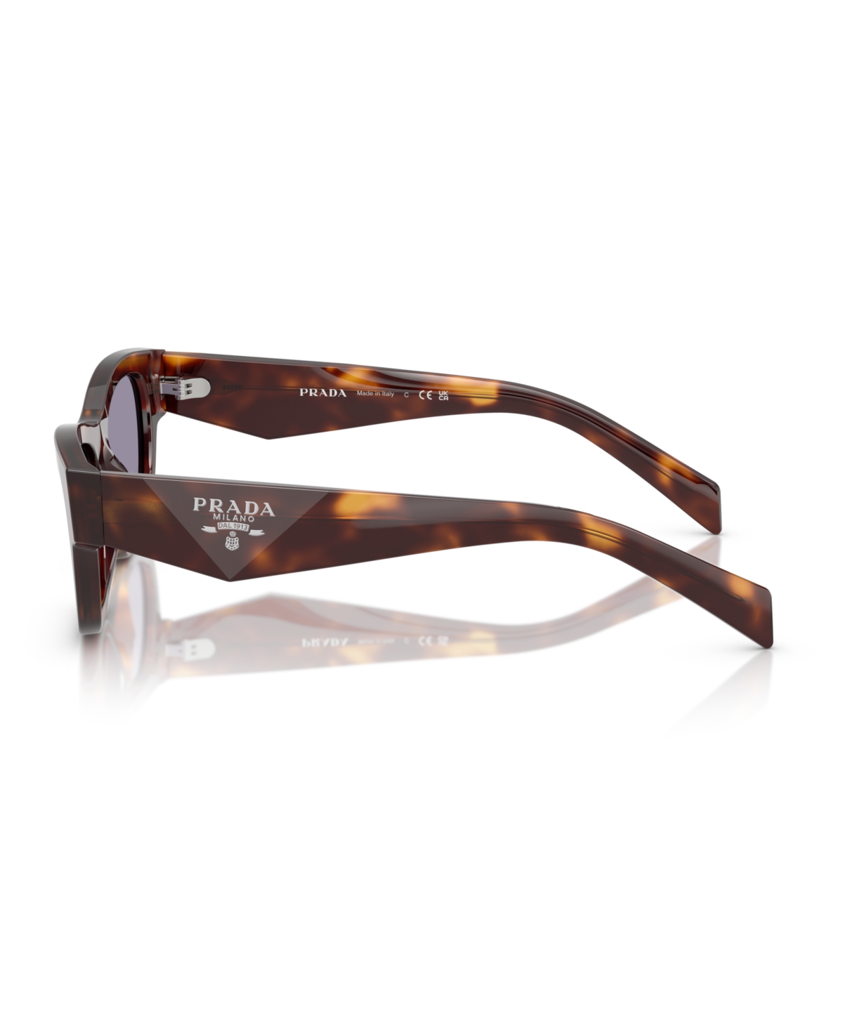 Prada Womens Brown B09s Square-shape Acetate Sunglasses In Classic Tortoise