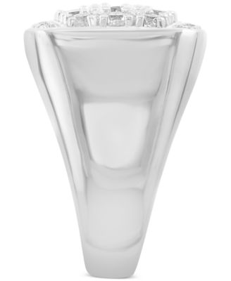 EFFY&reg; Men's Zircon Cluster Ring (2-3/8 ct. t.w.) in Sterling Silver