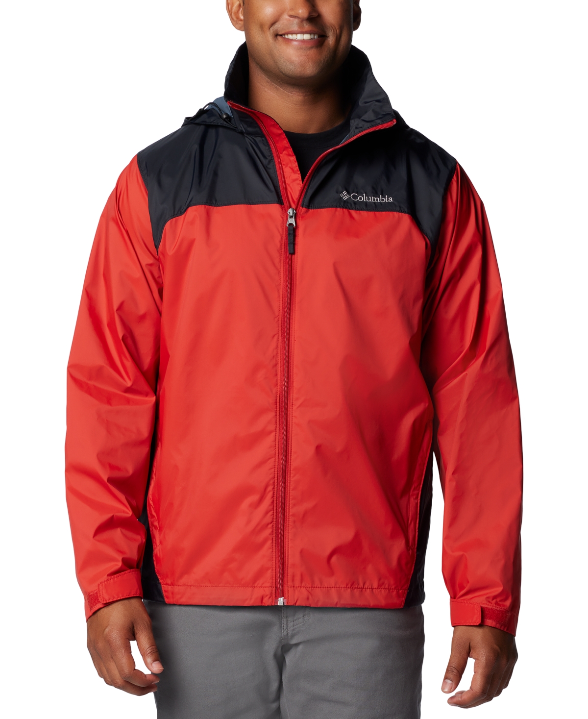 Columbia Men's Big & Tall Glennaker Lake Ii Rain Jacket In Sail Red,black