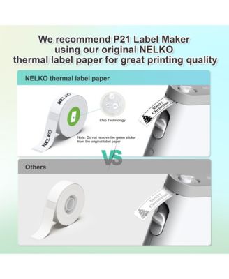 P21 Genuine Adhesive Pattern with Border Label Paper 14x40mm (0.55"x1.57") 180 Labels/Roll, 3 Roll, for Home Office School Organization, Gift for Decoration, Compatible with P21 Label Maker