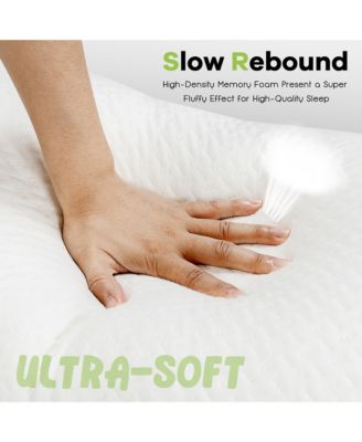 2Pack Shredded Memory Foam Bed Pillows Bamboo Rayon Cooling Cover 28''x18''