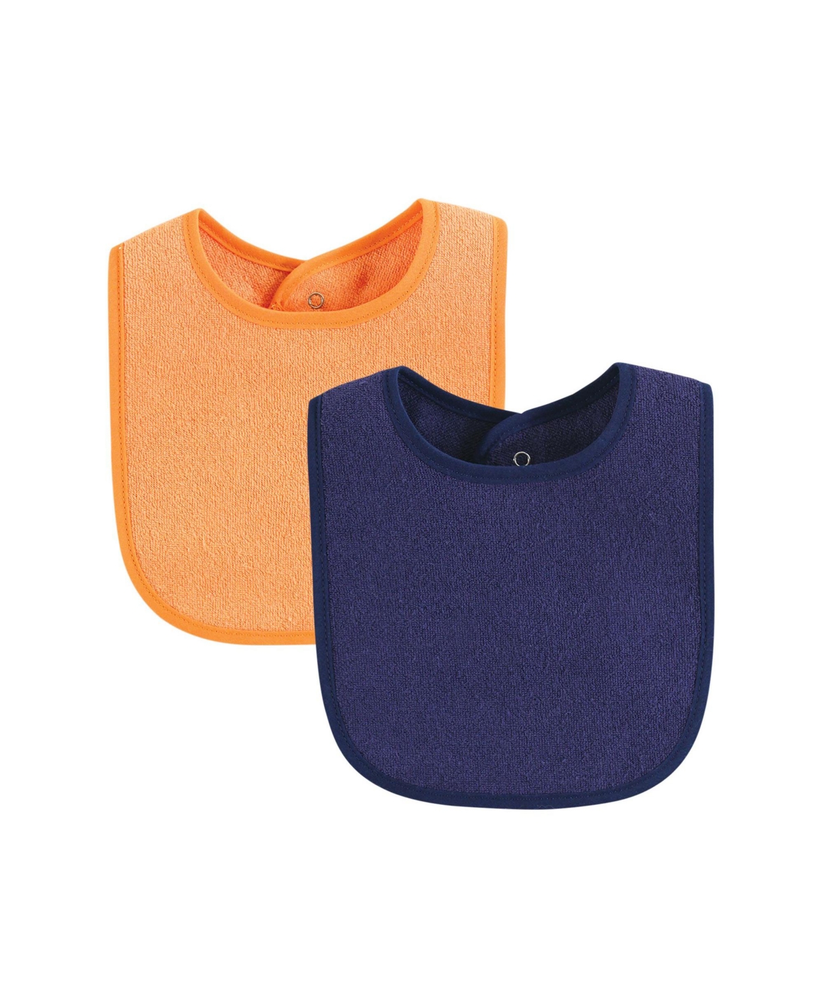 Hudson Baby Infant Boy Drooler Bib with Waterproof Lining, One Size - Blue orange