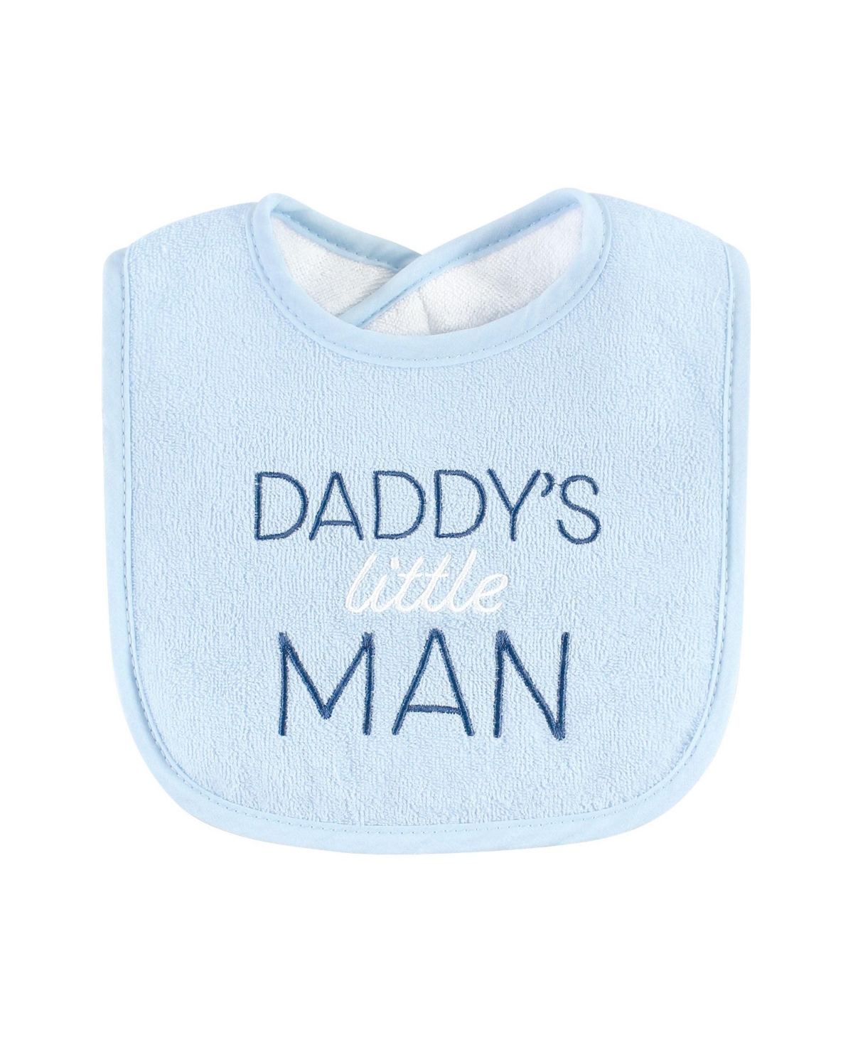 Hudson Baby Infant Boy Fiber Filled Drooler Bibs 3pk, I Love Mommy Lt. Blue, One