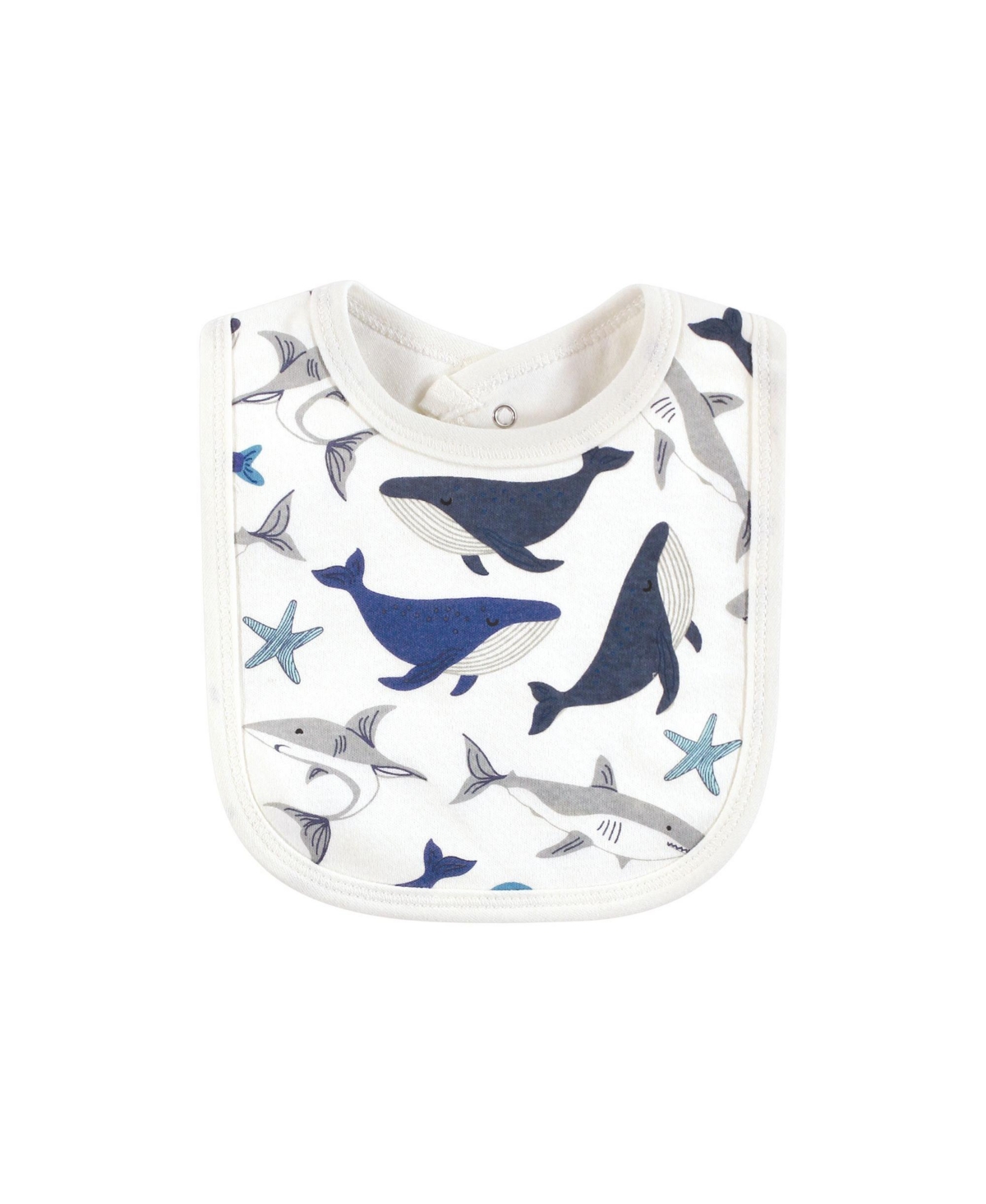 Touched by Nature Infant Boy Organic Cotton Bibs, One Size - Mystic sea