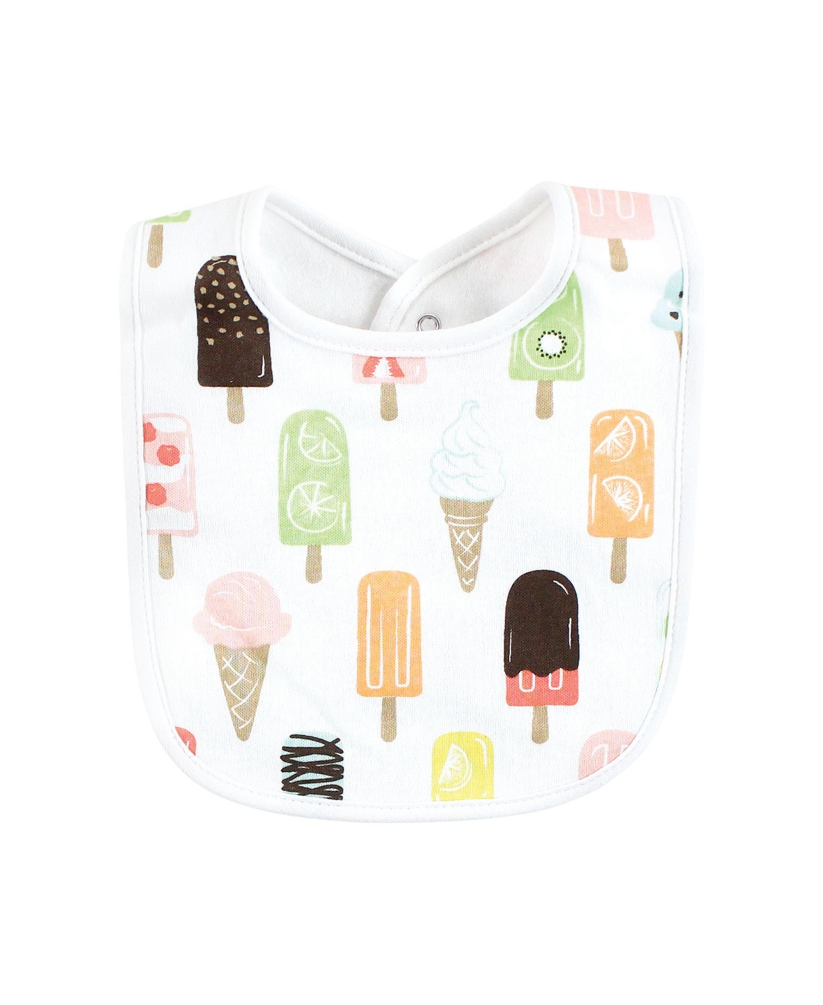 Touched by Nature Infant Girl Organic Cotton Bibs, One Size - Popsicle