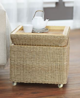 Square Storage Seat with Lid & Rollers