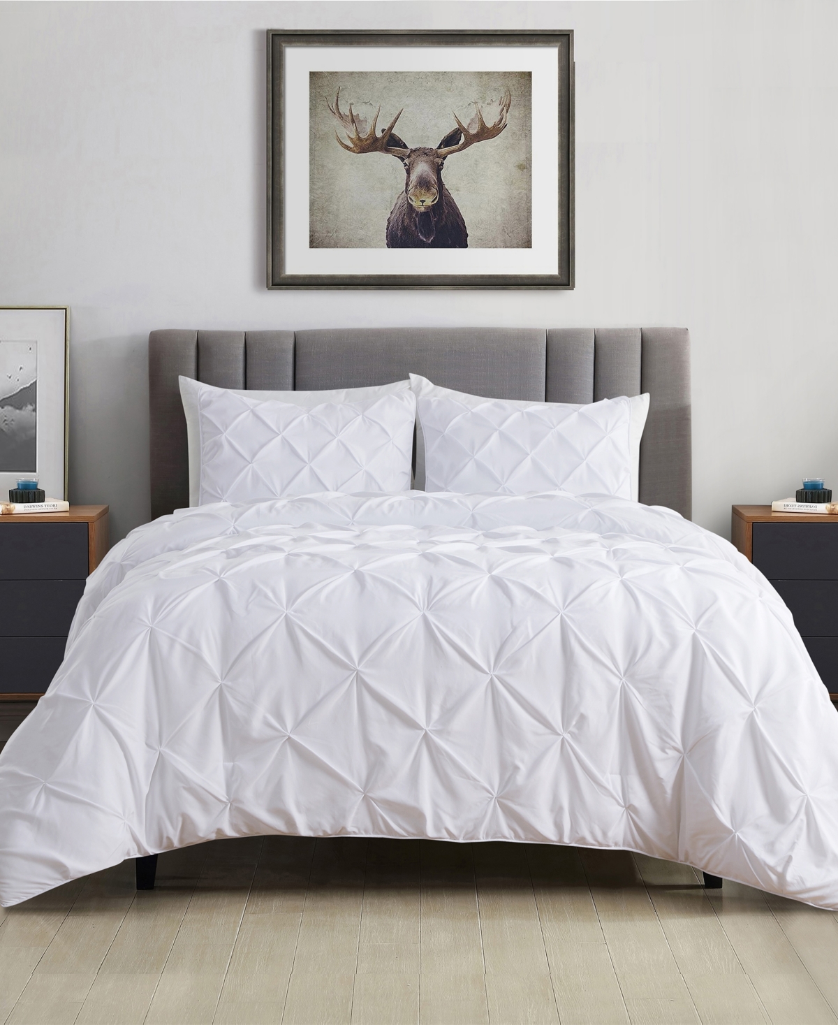 Videri Home Pintucked 3-pc. Comforter Set, Full/queen In White