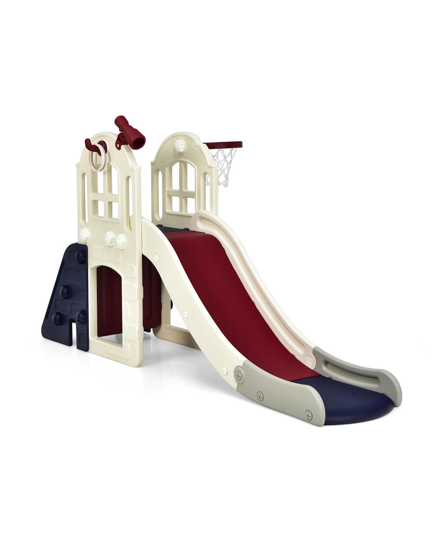 6-in-1 Basketball Hoop Slide Playset