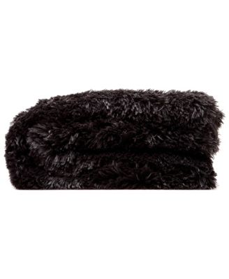 Premium Soft, Fuzzy Solid Faux Long Fur Blanket, Throw