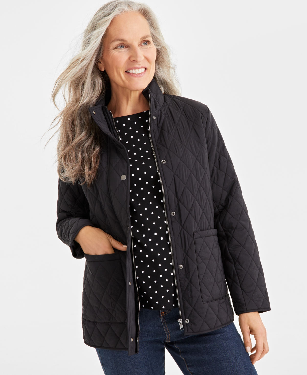 Style & Co Women's Quilted Coat, Created for Macy's