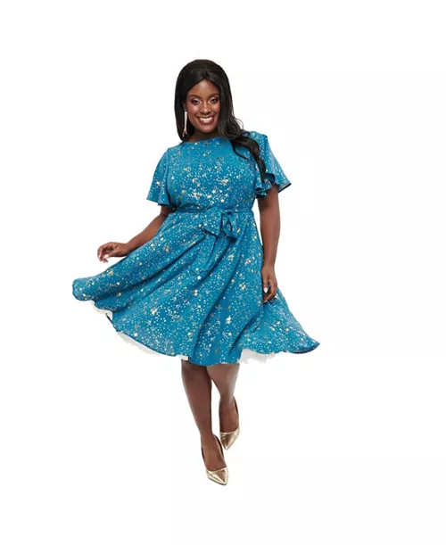 plus size 1930s swing dress