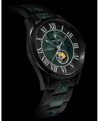 Mens Marble Automatic Watch with Italian Marble Inlay