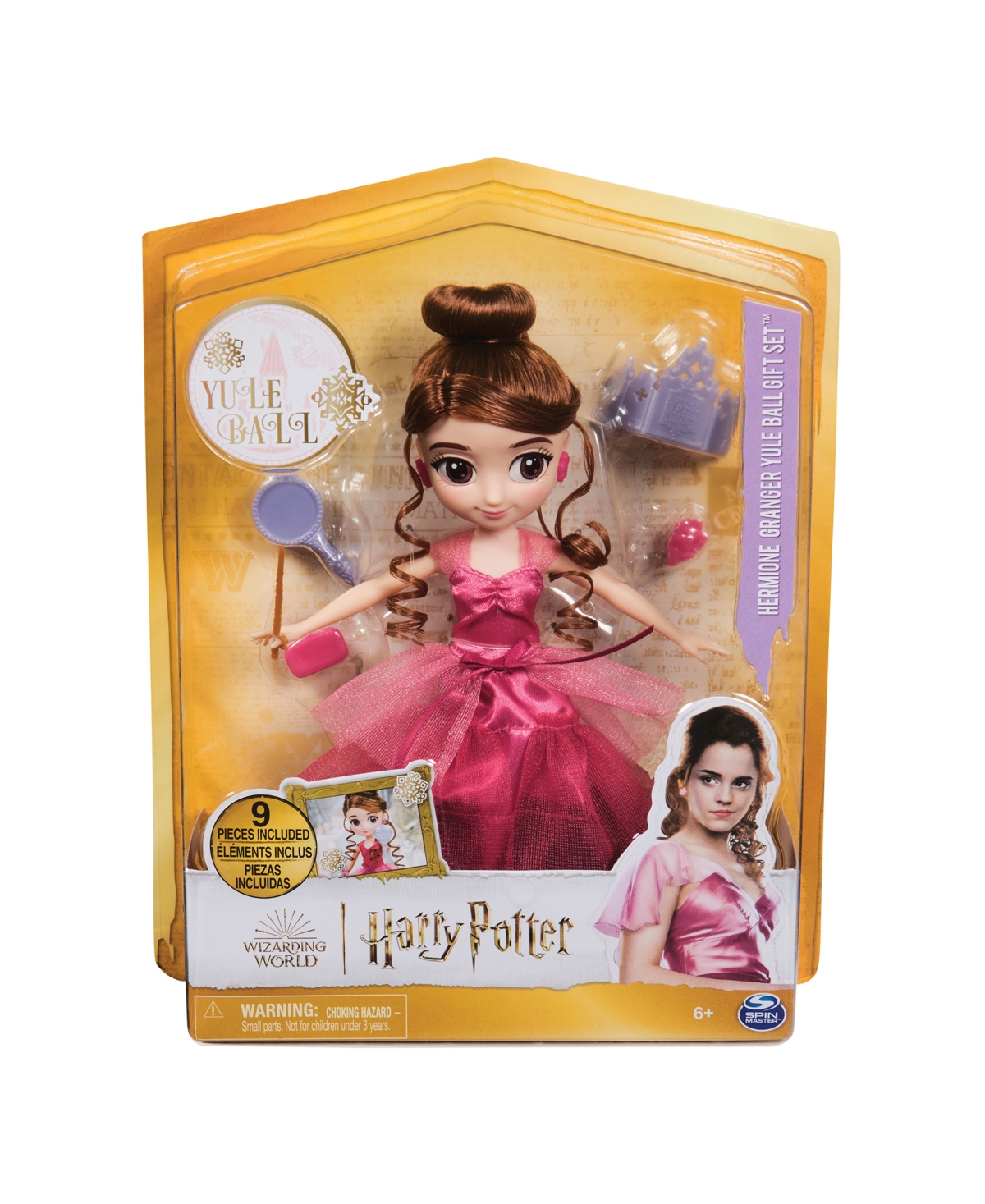 Wizarding World Yule Ball Hermione Gift Set Collectible Doll, 8 Inches In Multi Color