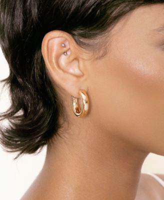Small Thick Classic Hoop Earrings