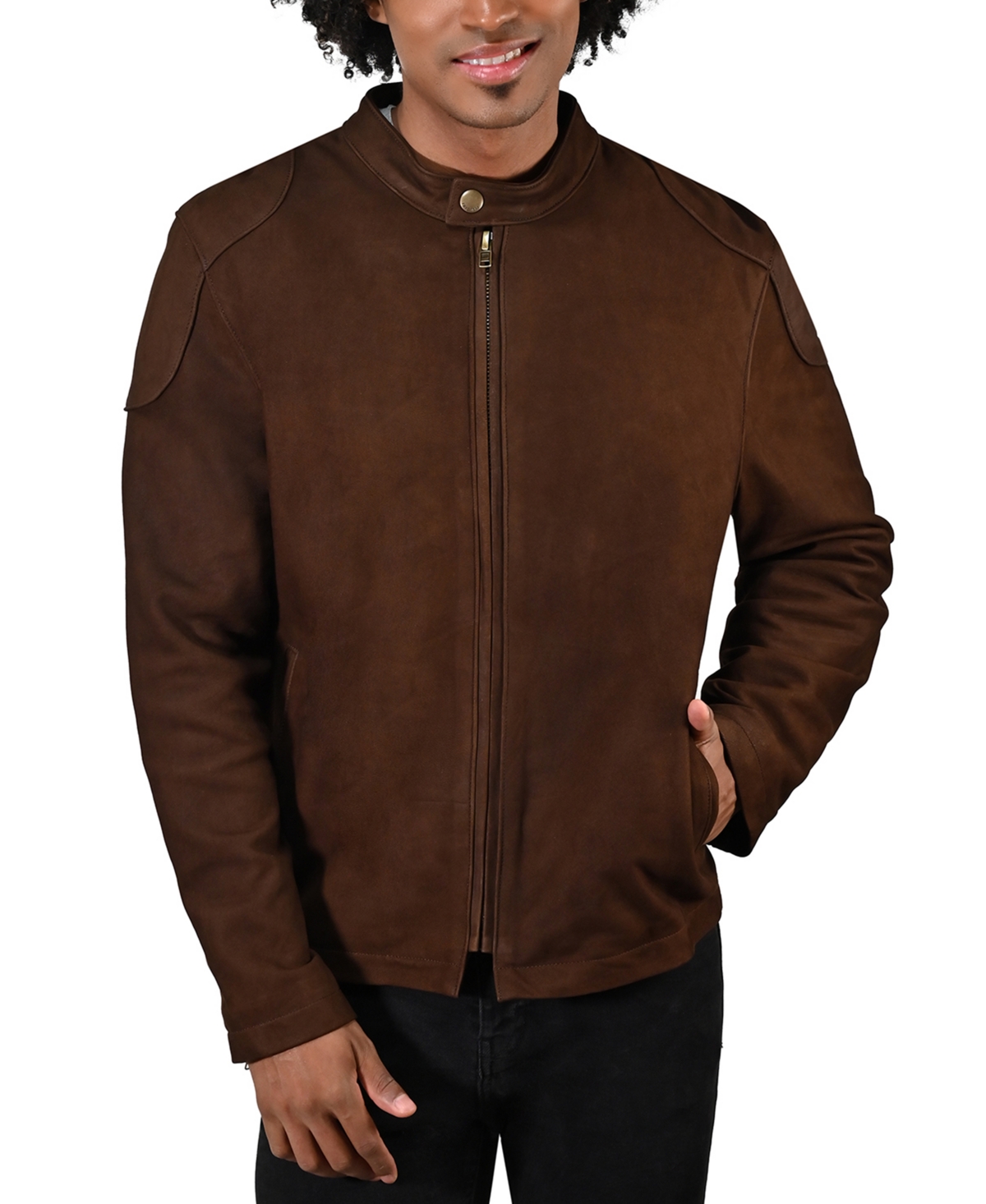 Frye Men's Cafe Racer Leather Jacket