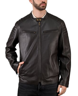 Frye - Men's Caf&eacute; Racer Leather Jacket