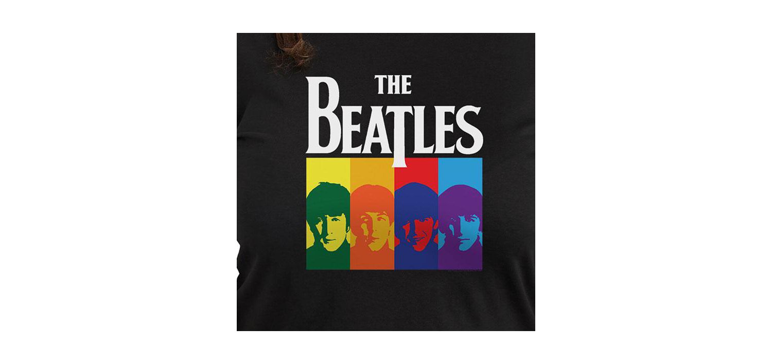 Trendy Plus Size the Beatles Logo Graphic T-shirt