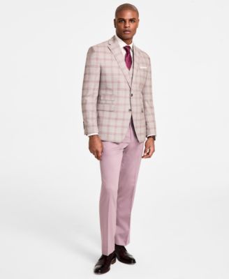 Mens Regular Fit Suit Jacket Vest Pants