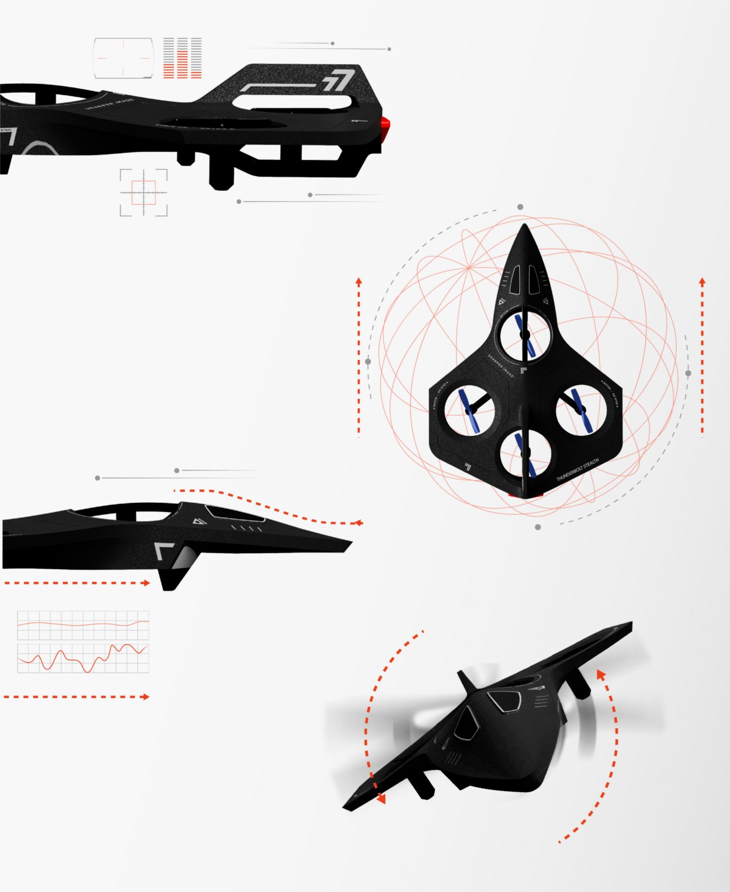 Детская игрушка Sharper Image Thunderbolt Stealth Drone — фото 4