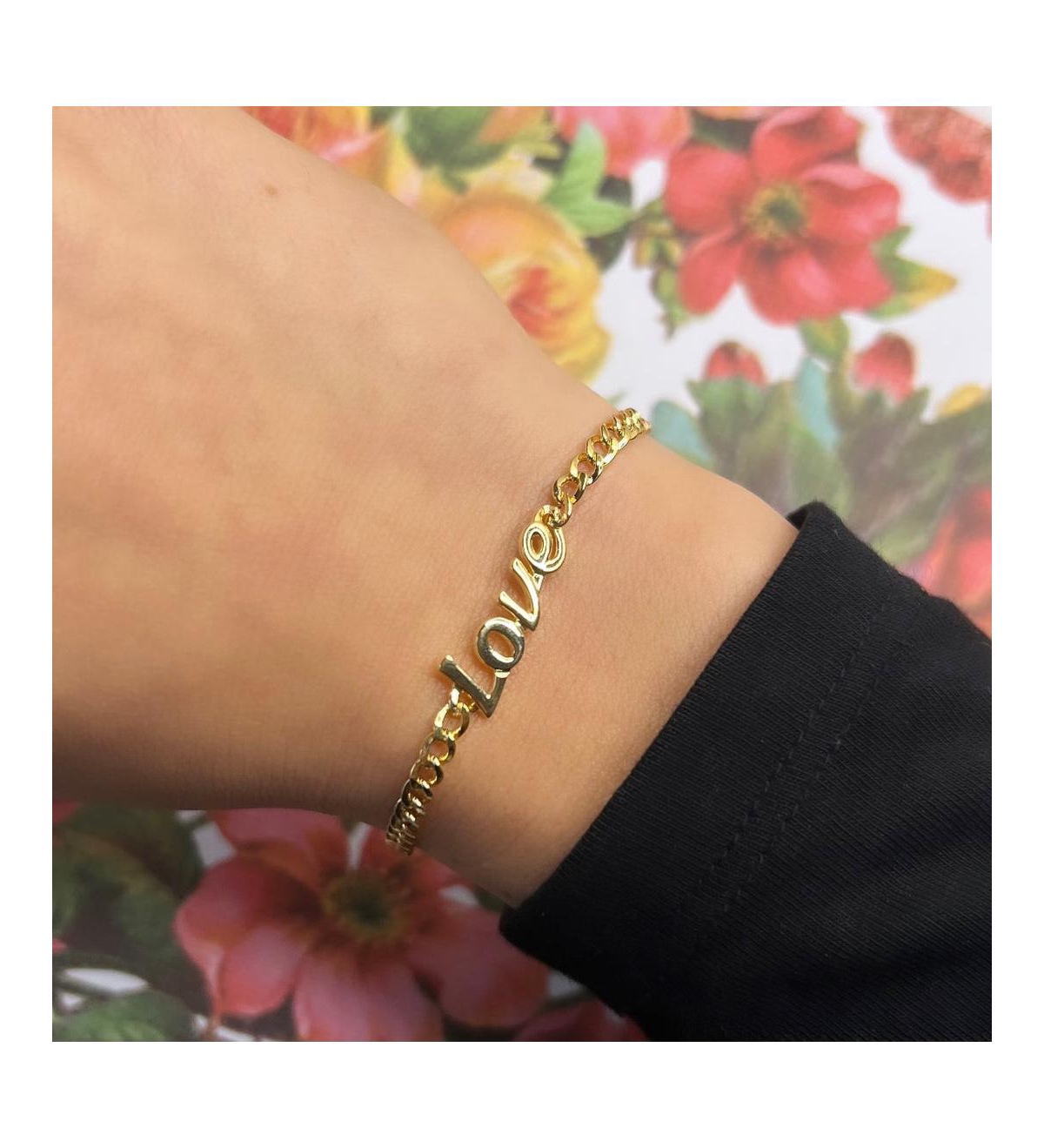 The Lovery Curb Love Bracelet 14K- Gold