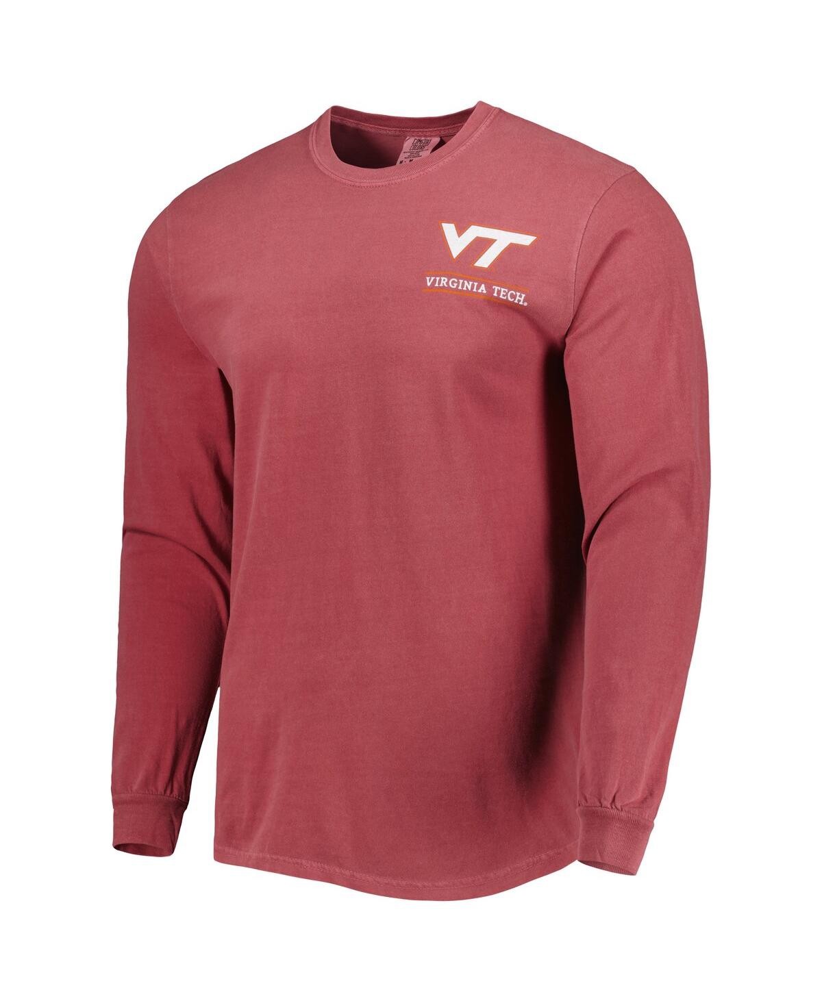 Image One Men's Maroon Virginia Tech Hokies Circle Campus Scene Long Sleeve T-shirt In Maroon