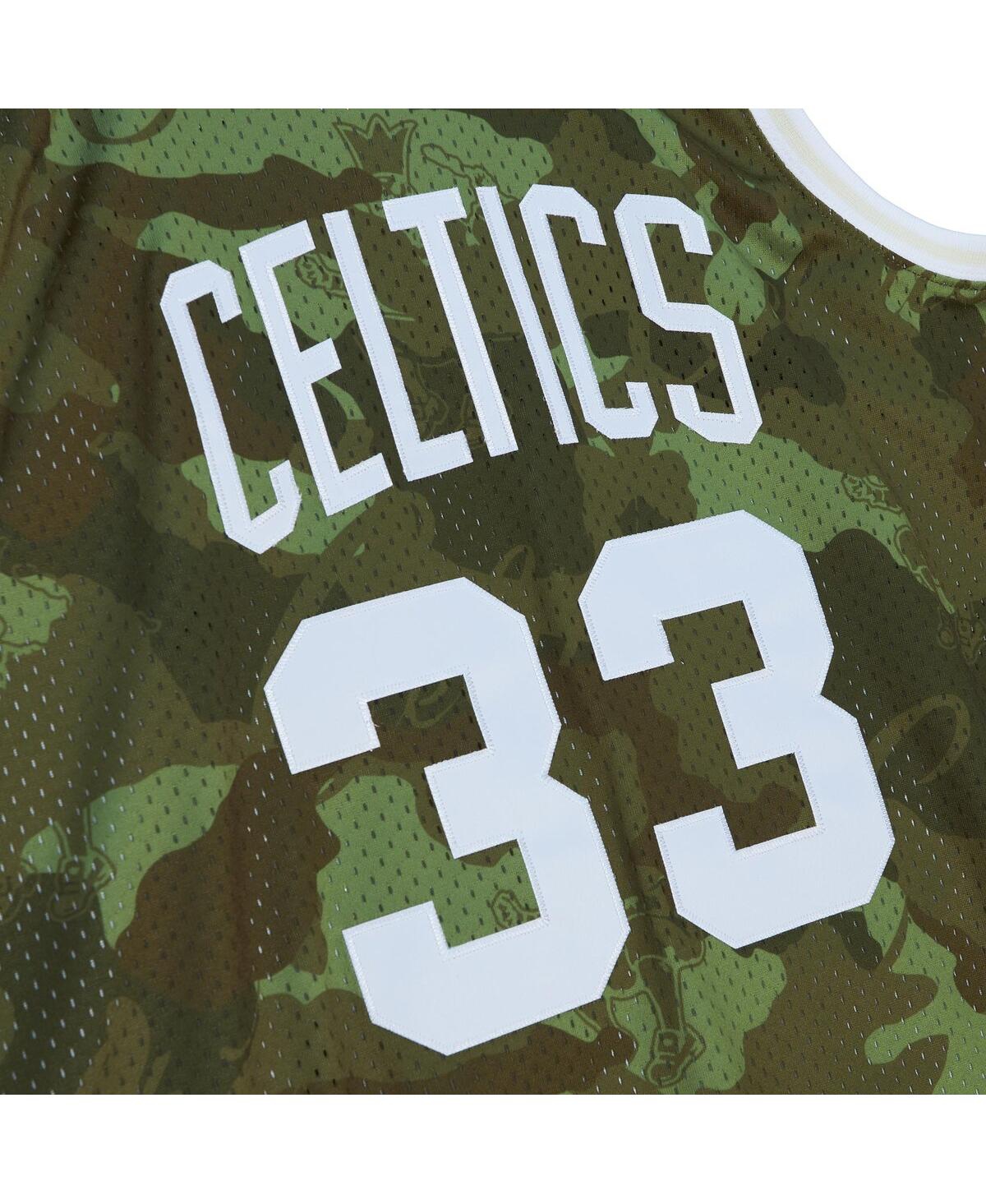 Mitchell & Ness Men's Larry BirdBoston Celtics Hardwood Classics 1985/86 Ghost Green Swingman Jersey - Camo