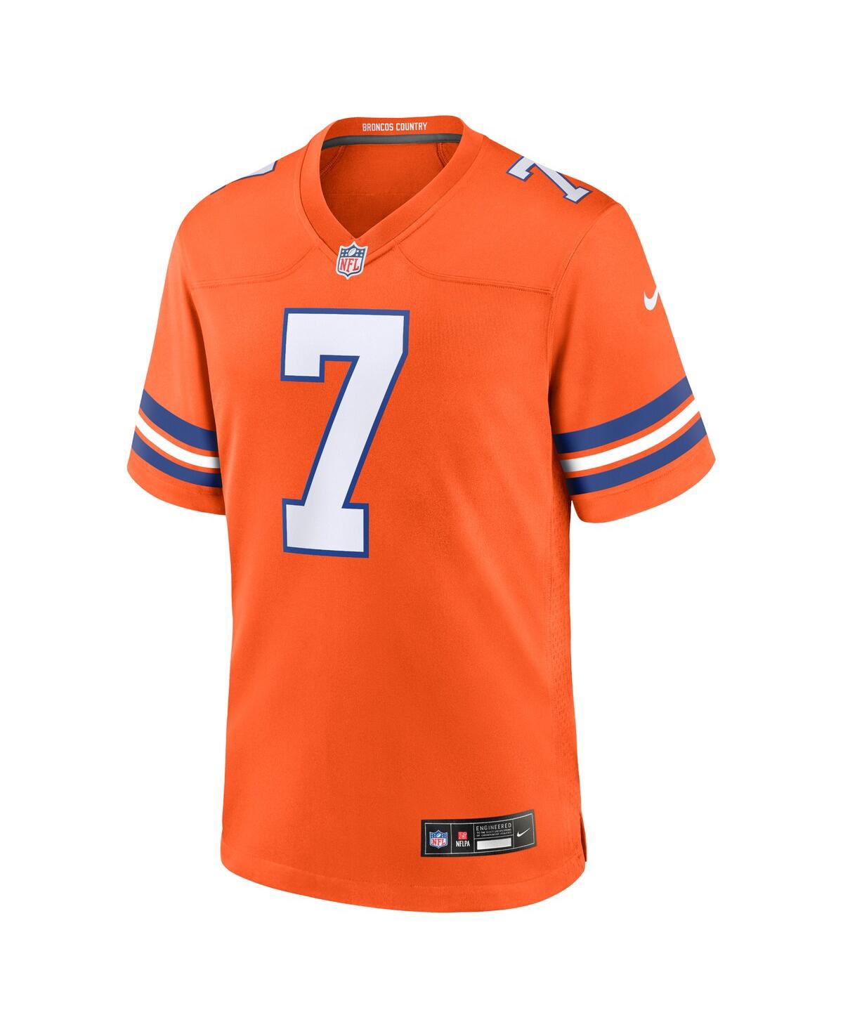Nike Men's John ElwayDenver Broncos Mile High Collection 1977 Throwback Retired Player Game Jersey - Orange