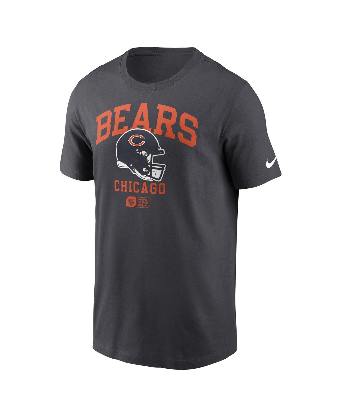 Nike Men's Anthracite Chicago Bears Helmet Essential T-shirt In Anthracite