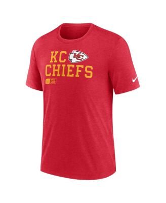 Men's Red Kansas City Chiefs Overlap Lockup Tri-Blend T-Shirt
