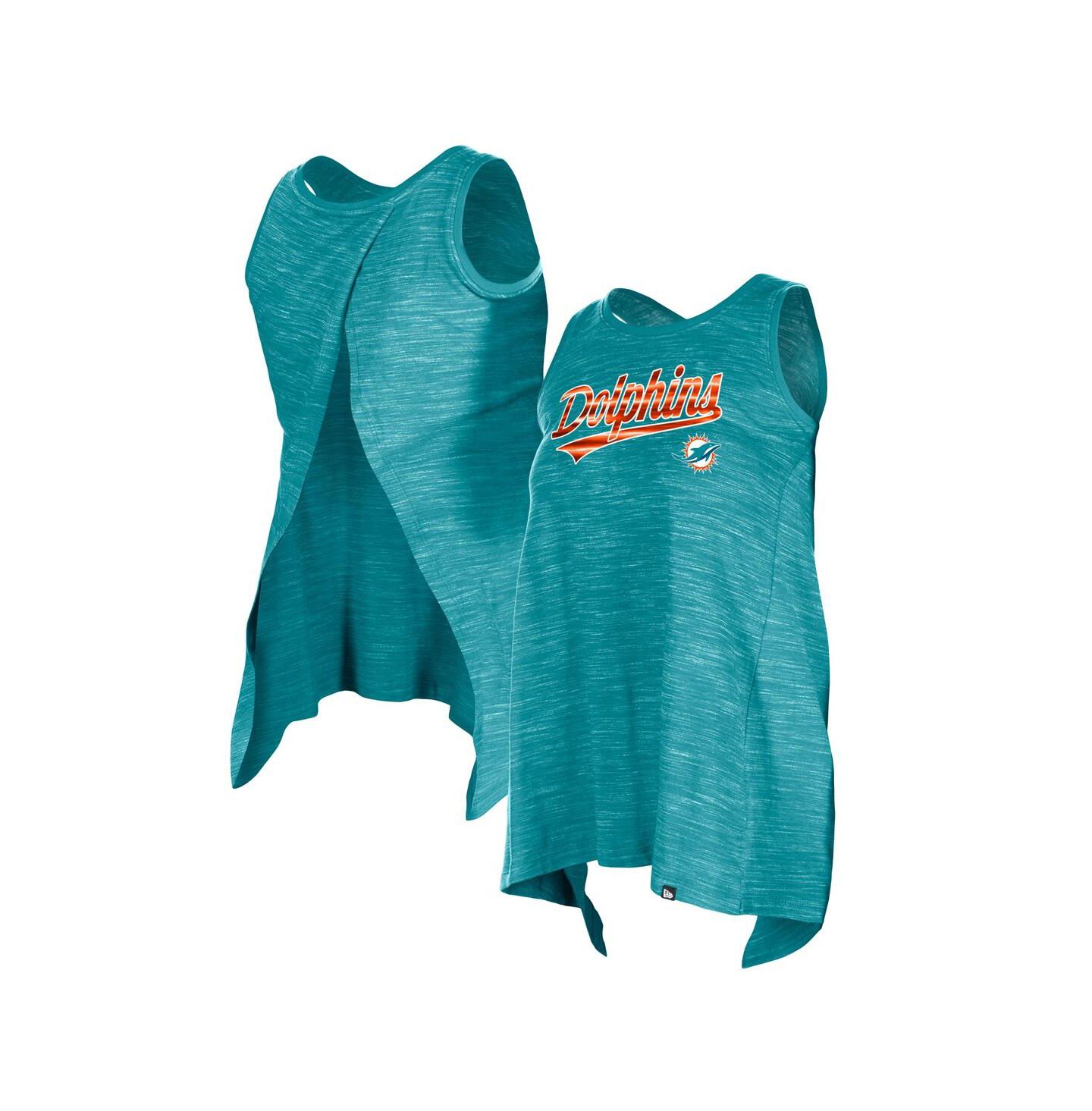 Женский топ New Era Aqua Miami Dolphins Space Dye Active — фото 1