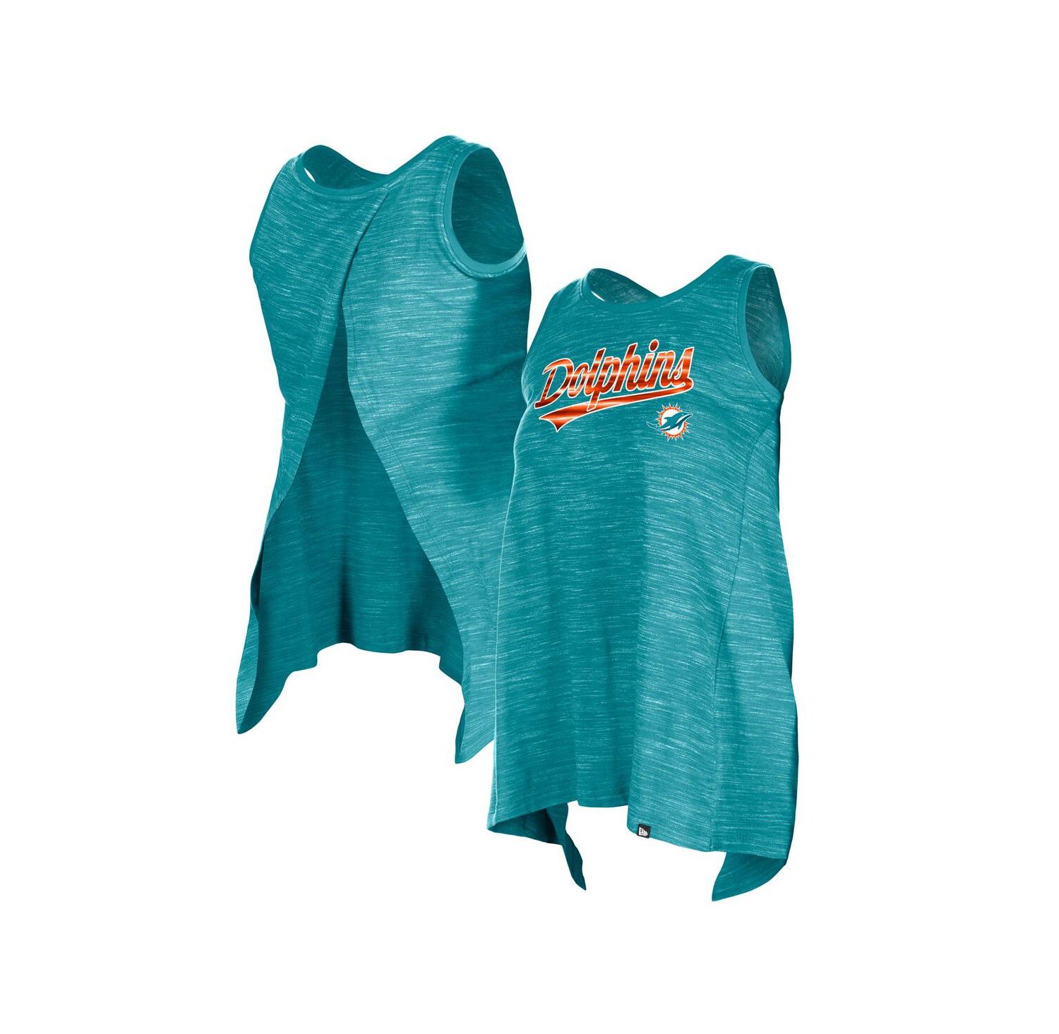 Women's Aqua Miami Dolphins Space Dye Active Tank Top