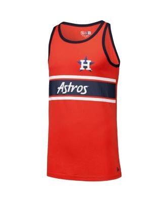 Men's Orange Houston Astros Jersey Ringer Tank Top