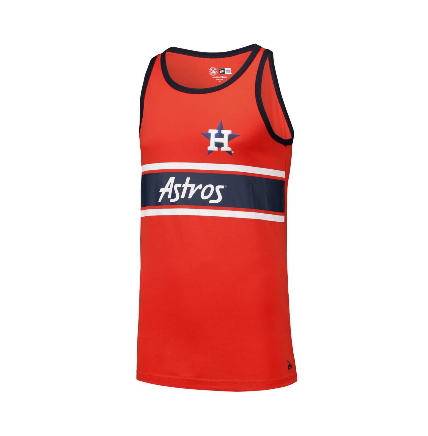 Мужской топ New Era Orange Houston Astros Jersey Ringer — фото 3