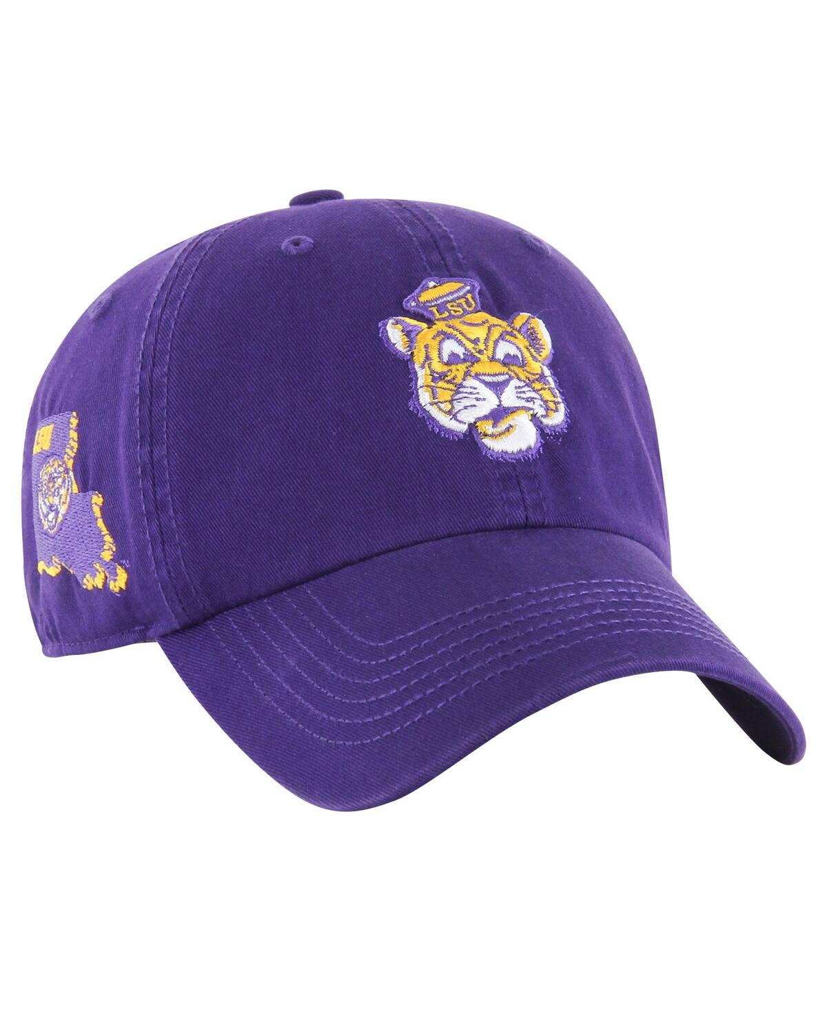 47 Brand Men's Purple Lsu Tigers Vintage Sure Shot Franchise Fitted Hat