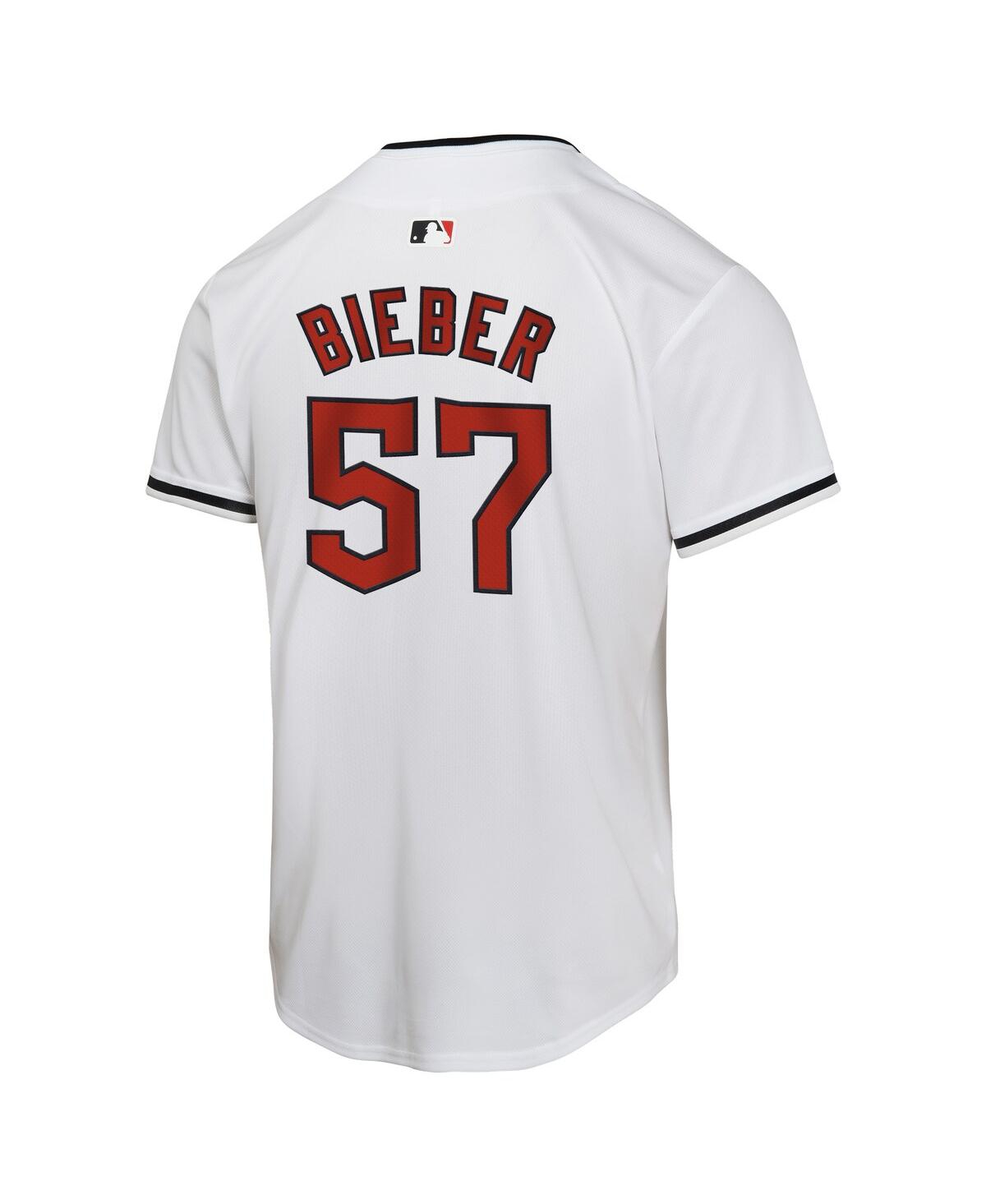Nike Big Boys and Girls Shane BieberCleveland Guardians Home Game Player Jersey - White