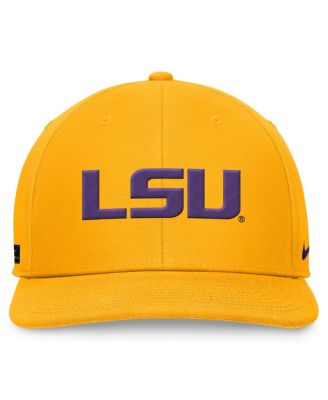 Men's Gold LSU Tigers On-Field Pro Bill Snapback Hat