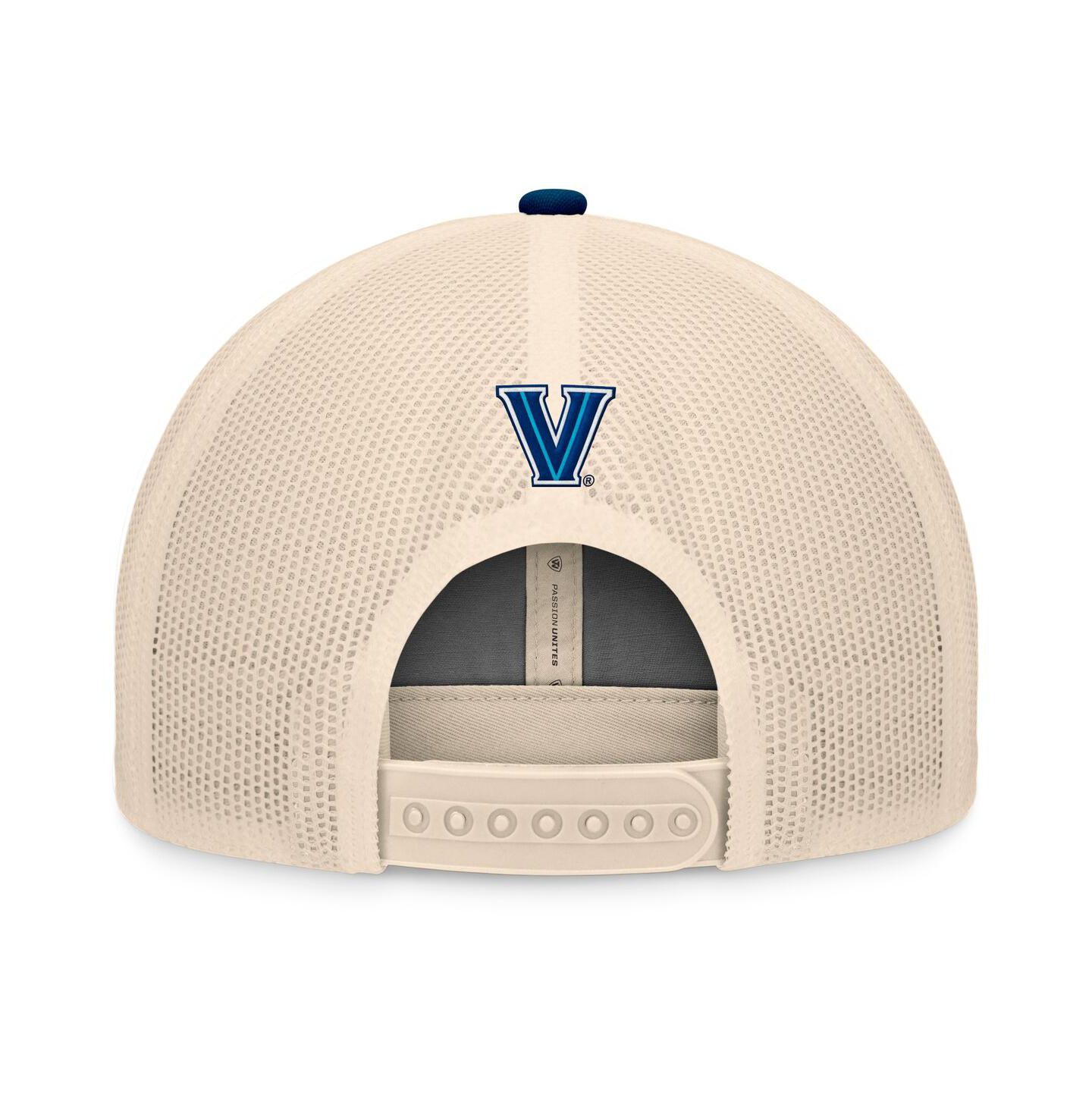 Мужская кепка Top of the World Navy/Natural Villanova Wildcats Bennett Trucker Adjustable Hat — фото 2