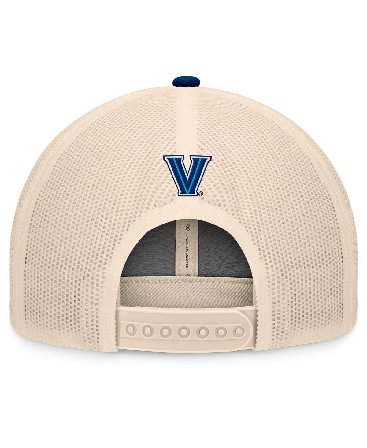 Top Of The World Men's Navy/natural Villanova Wildcats Bennett Trucker Adjustable Hat In Navy,natural