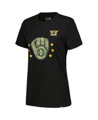 Women's Black Milwaukee Brewers Armed Forces Day T-Shirt