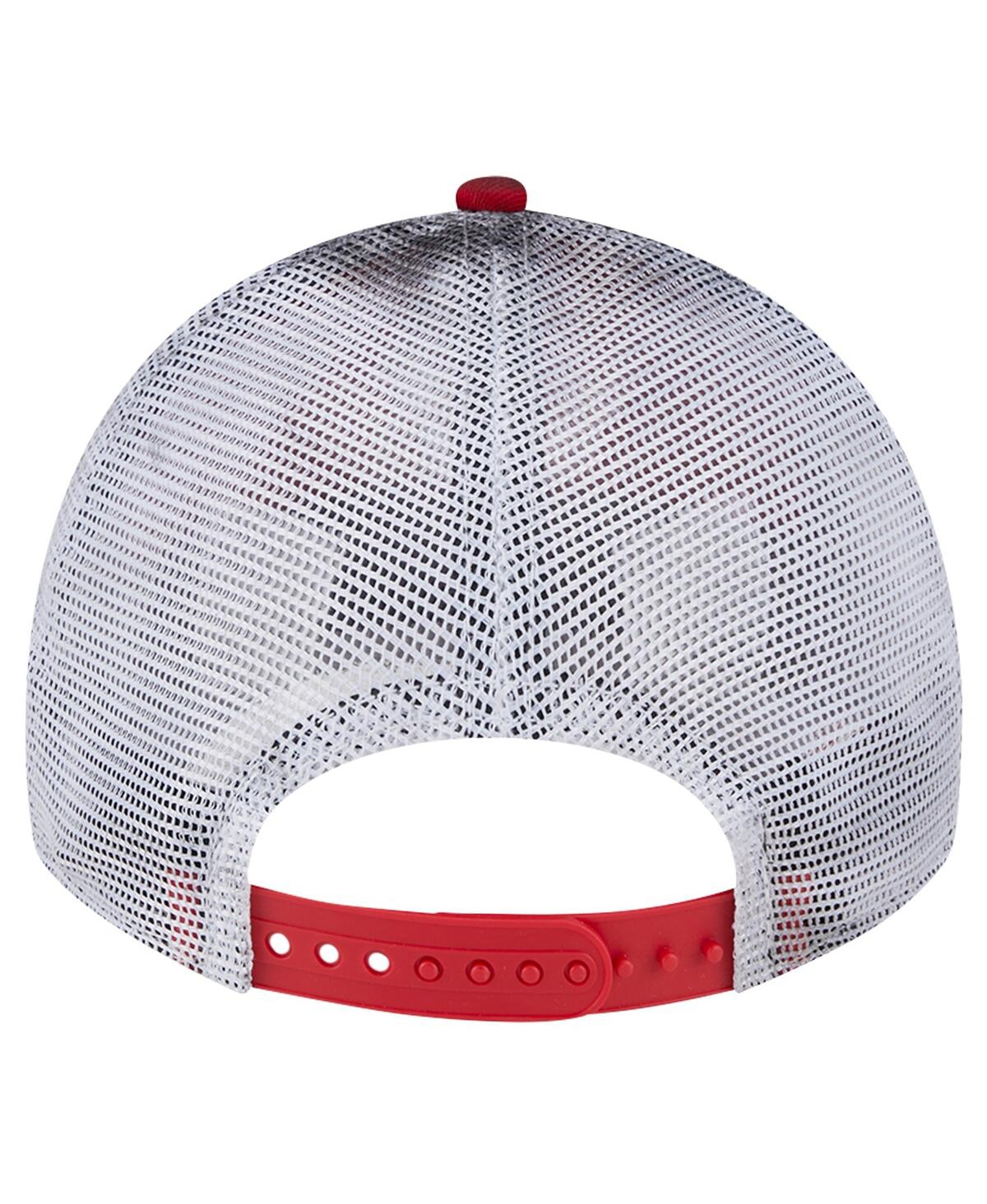 New Era Men'sLos Angeles Angels Team Slick Trucker 9TWENTY Adjustable Hat - Red