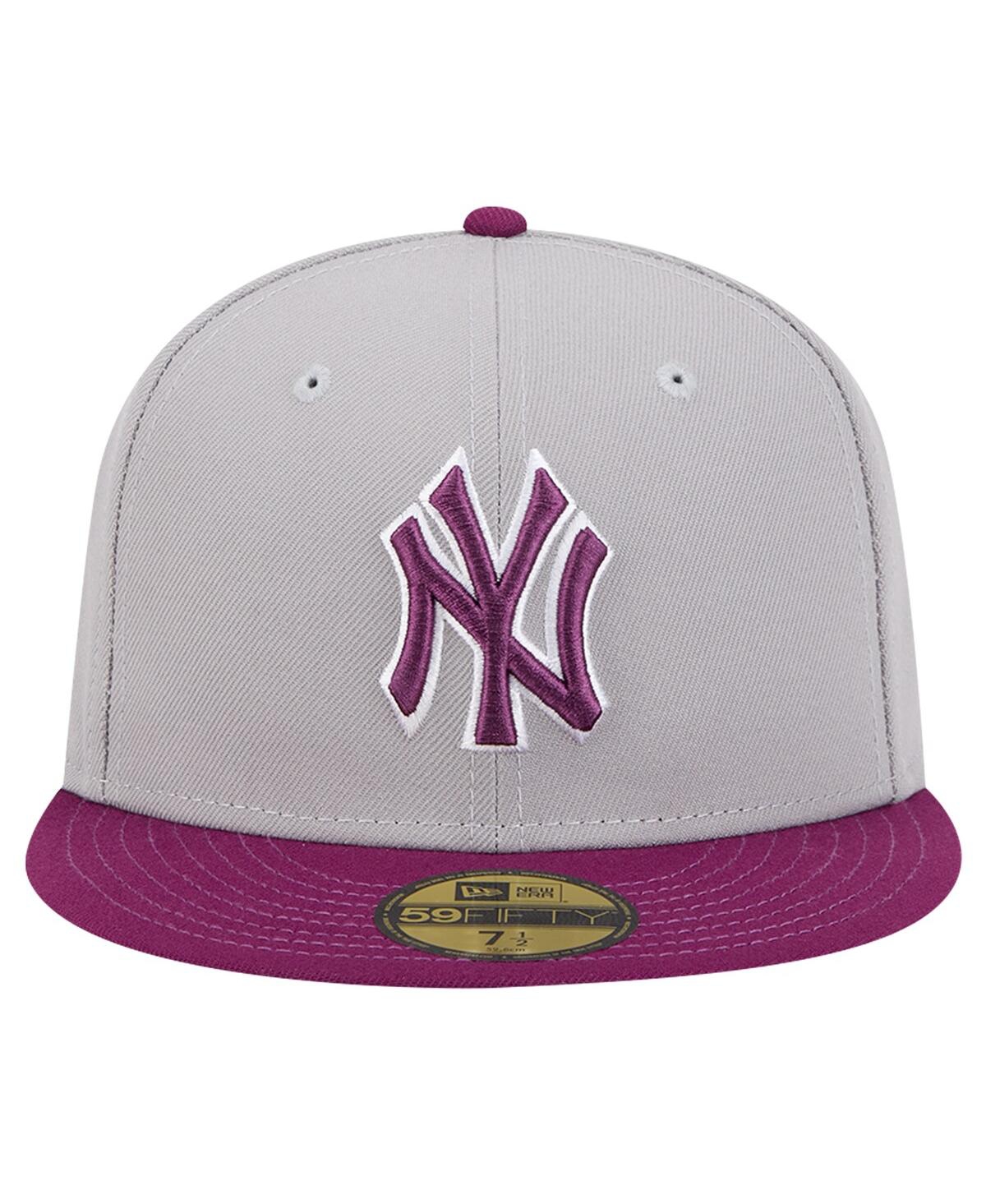 New Era Men'sPurple New York Yankees Two-Tone Color Pack 59FIFTY Fitted Hat - Gray, Purple