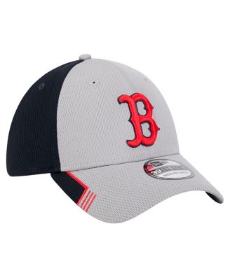 Men's Gray/Black Boston Red Sox Visor Trim 39THIRTY Flex Hat