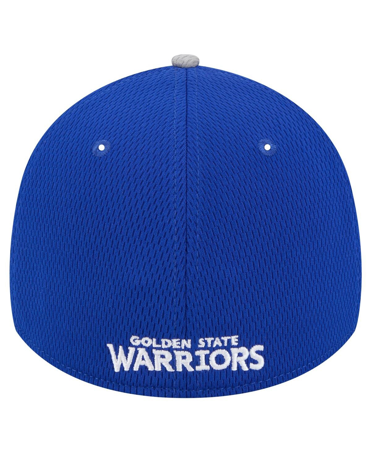 New Era Men'sRoyal Golden State Warriors Active Trim 39THIRTY Flex Hat - Gray, Royal