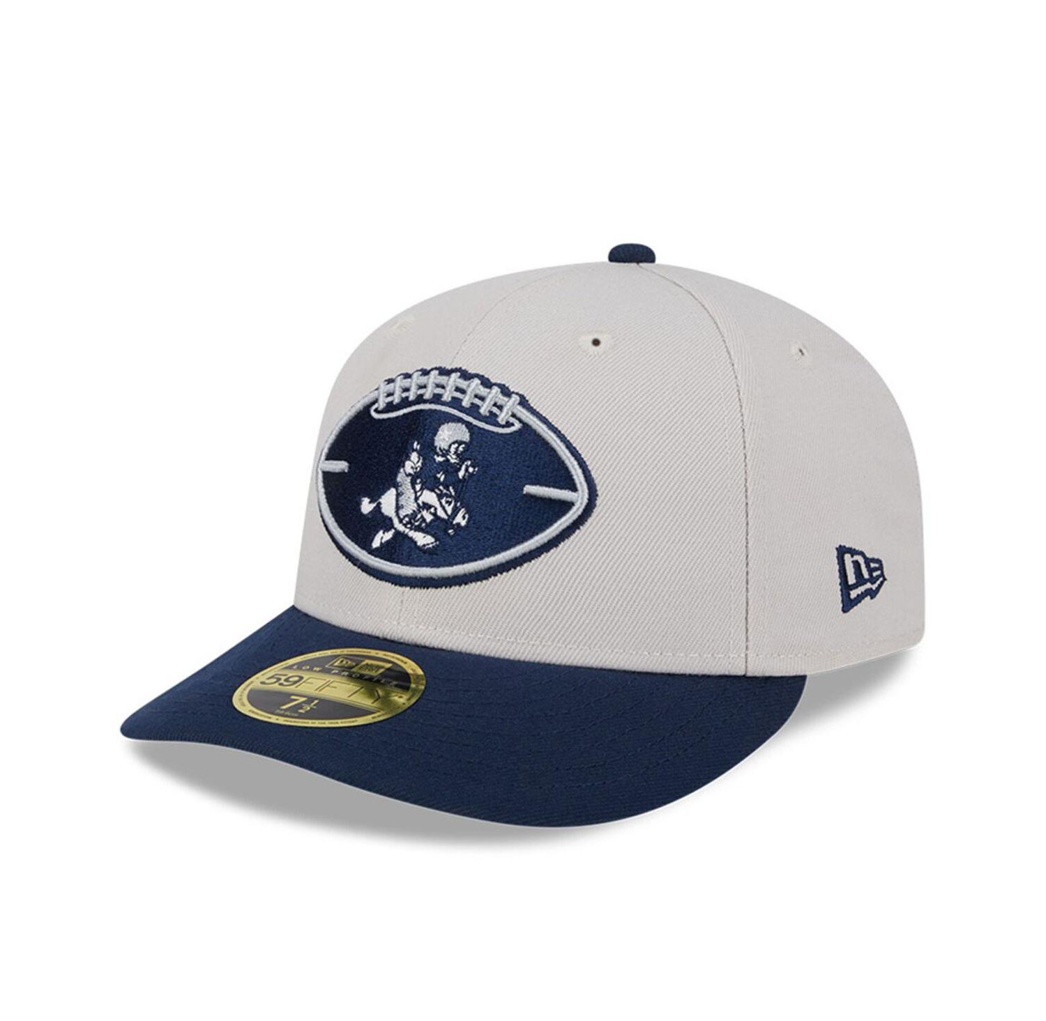 Men's Stone/Navy Dallas Cowboys 2024 Sideline Historic Low Profile 59FIFTY Fitted Hat