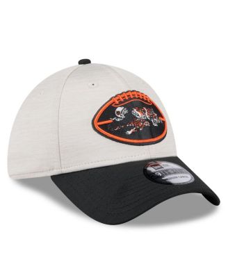 Men's Stone/Black Cincinnati Bengals 2024 Sideline Historic 39THIRTY Flex Hat