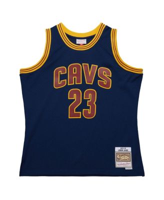 Men's LeBron James Navy Cleveland Cavaliers 2015/16 Hardwood Classics Swingman Jersey