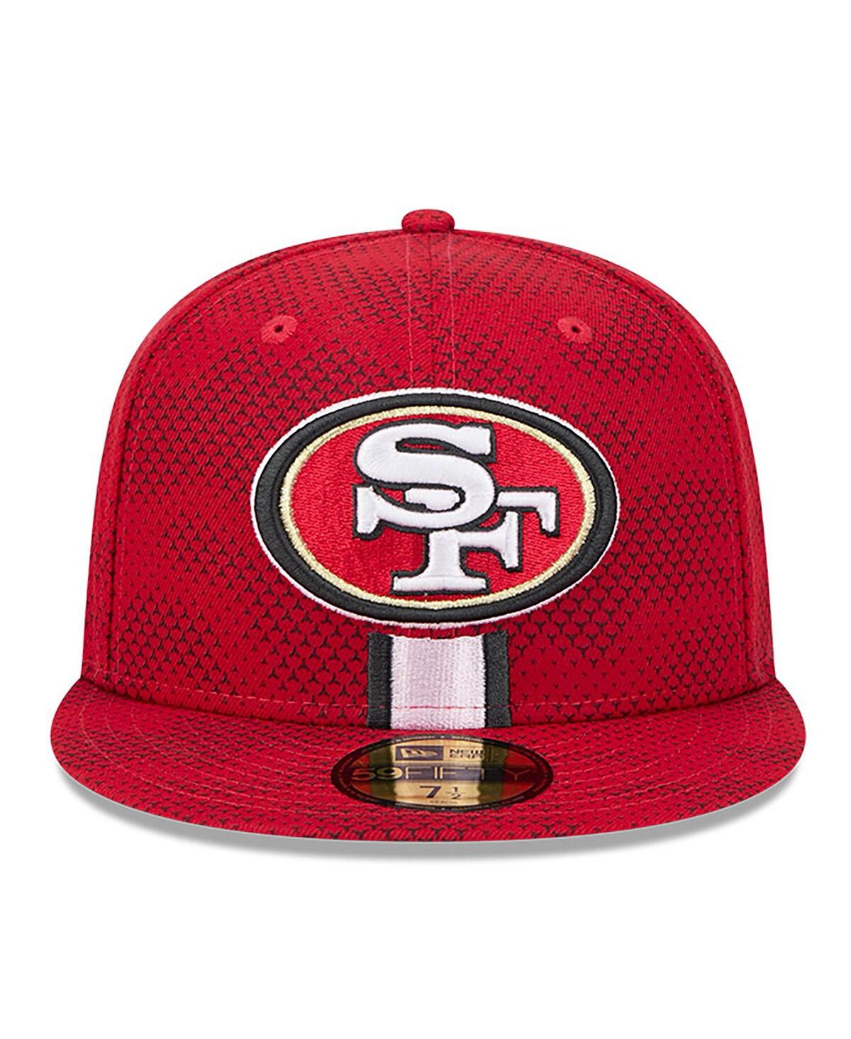 New Era Men'sSan Francisco 49ers 2024 Sideline 59FIFTY Fitted Hat - Scarlet